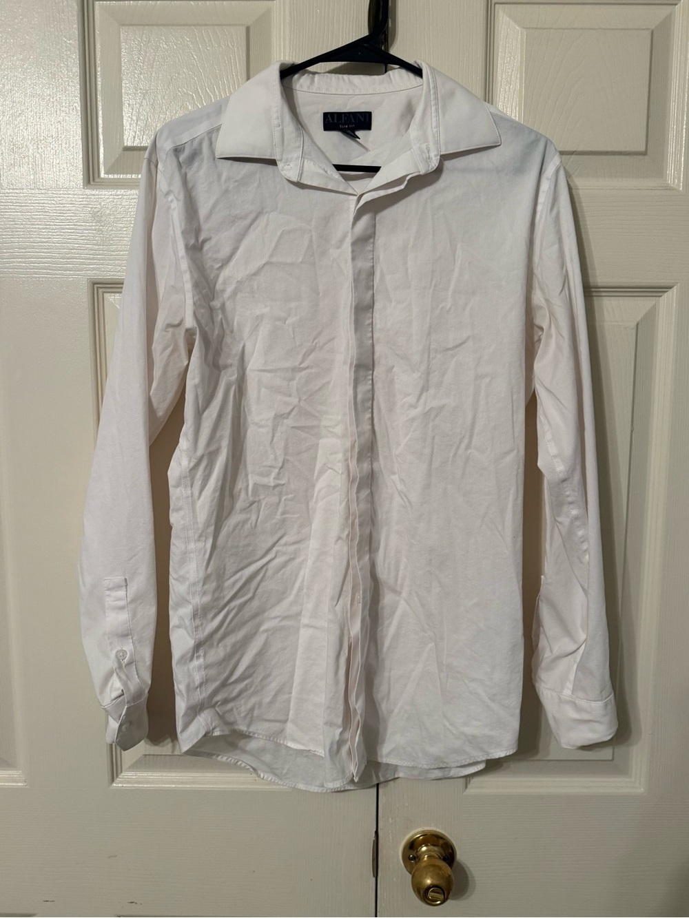 Alfani White Long-Sleeve Dress Shirt